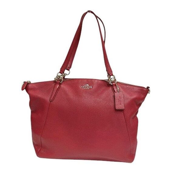 Coach Kelsey Satchel Leather Tote Bag - Picture 1 of 9